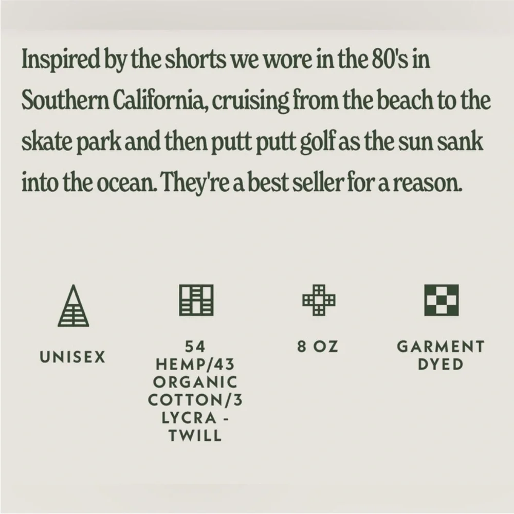 Jungmaven Venice Hemp/Organic Cotton Shorts, M - Picture 9 of 11